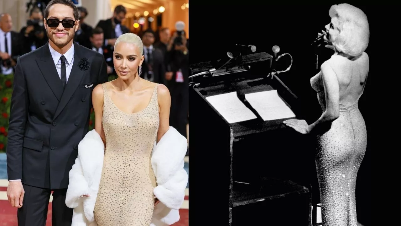 Kim Kardashian in Marilyn Monroe dress at MET GALA2022 Kim Kardashian in Marilyn Monroe dress at MET GALA2022