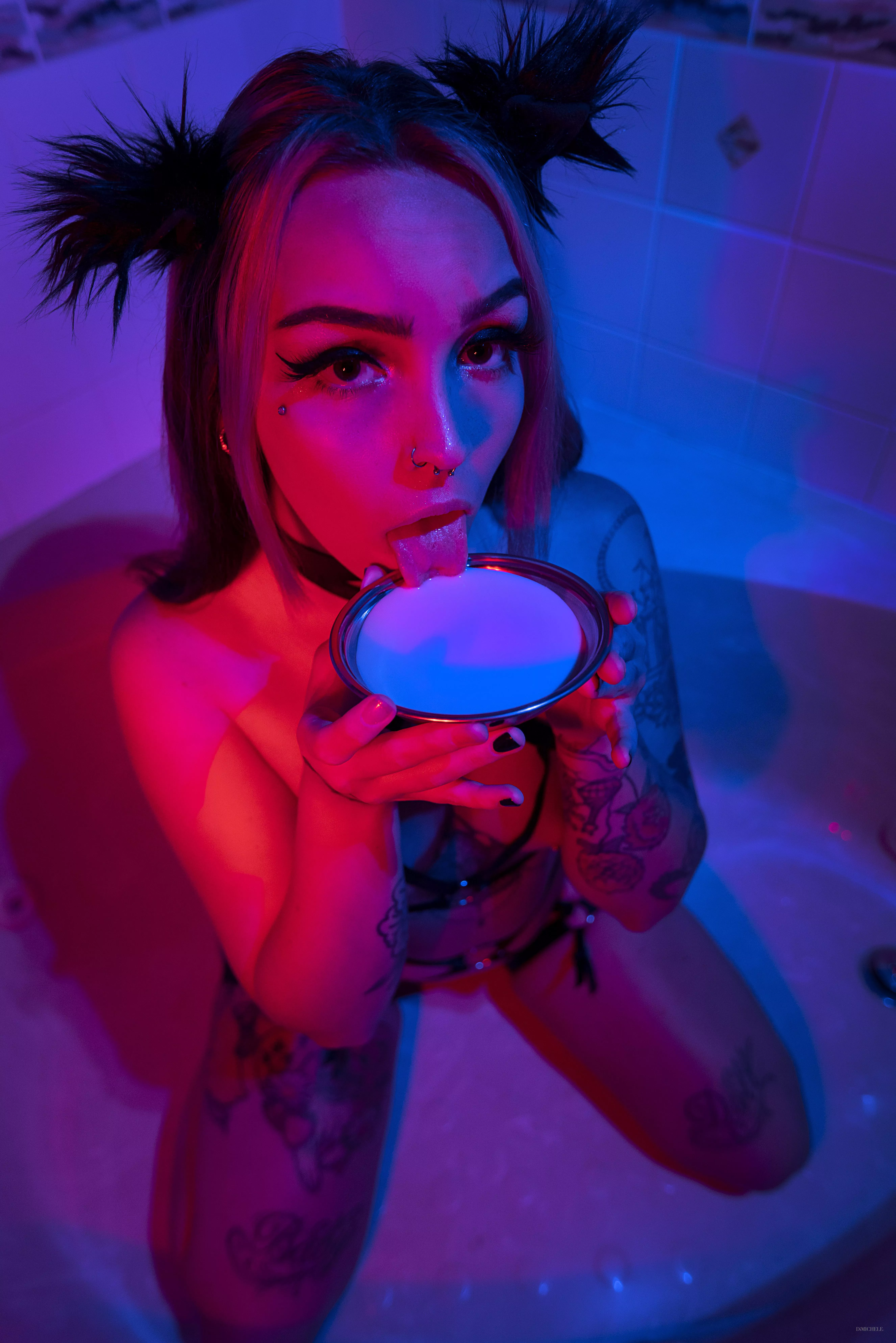 Kitten’s a bit thirsty..