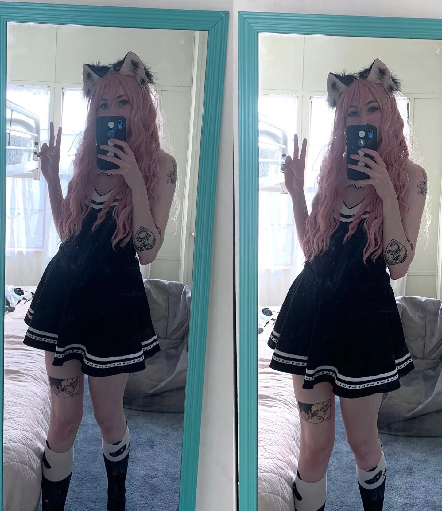 Kitty in a skirt uwu🖤