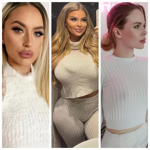 Knitted white outfits