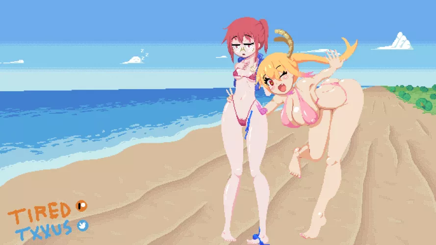 Kobayashi-san + Tohru. Small + Big. Next is Elma.