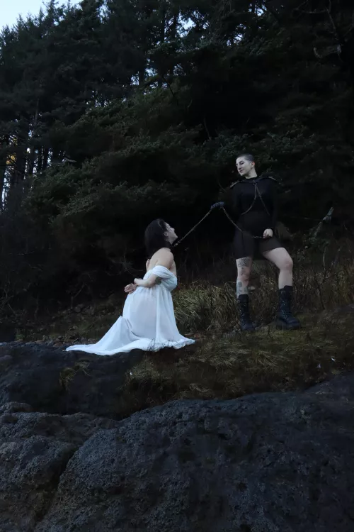 Leading a pet through the wilderness 🍃