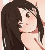 LF Color Source: 1girl, brown hair, brown eyes, blush, smile