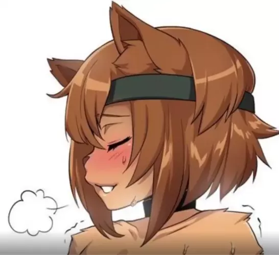 LF color source: headband, catgirl, blushing, breathing, brown hair, choker