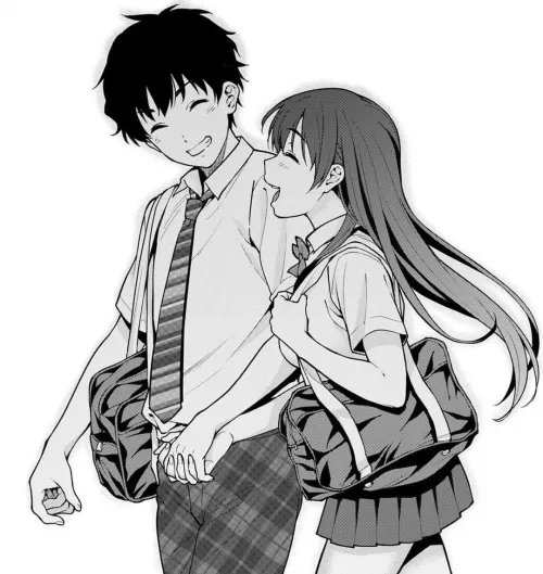 LF mono source: 1girl, 1boy, hand holding, students, laughing,...