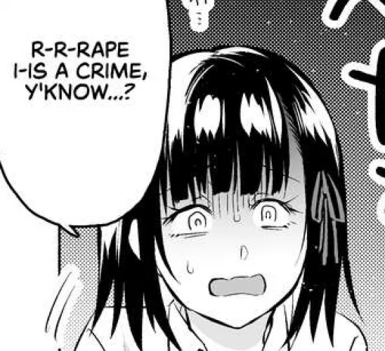 LF Mono Source 1girl, short hair, ribbon, scared, sweat, open mouth,