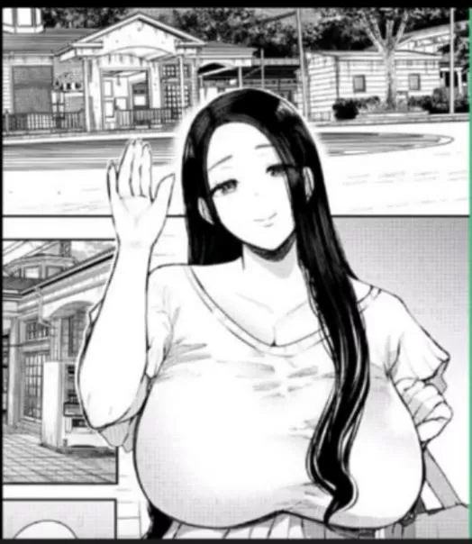 LF Mono Source milf, big breasts, waving hands, long hair