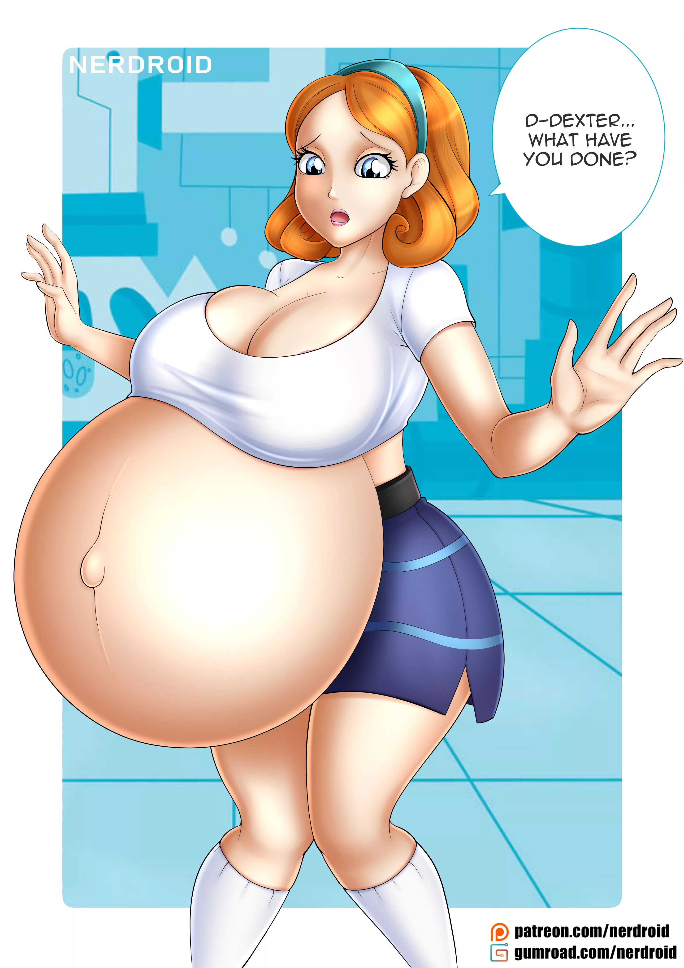 Lisa pregnant - Dexter's Laboratory - Art by me(NerDroid)