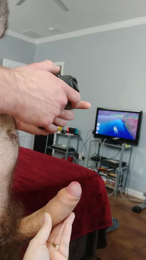 Living my younger self's dream with video games and a handjob!