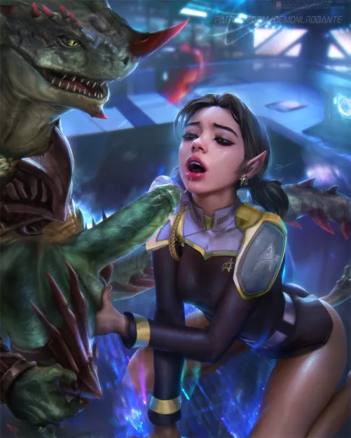 Lizardman and T'mahlt (Demonlorddante) [Soul Calibur] [Star Trek]