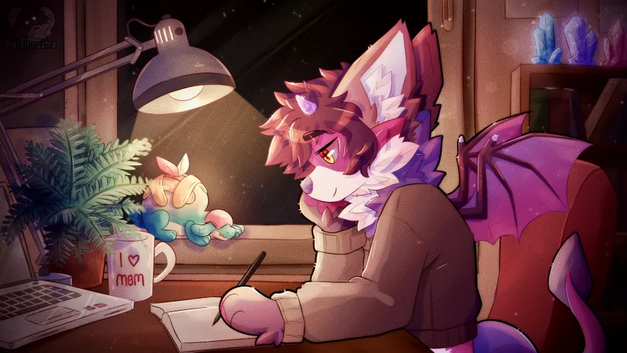 Lofi derg ~ character belongs to September Fox, art by me @maiathoustra