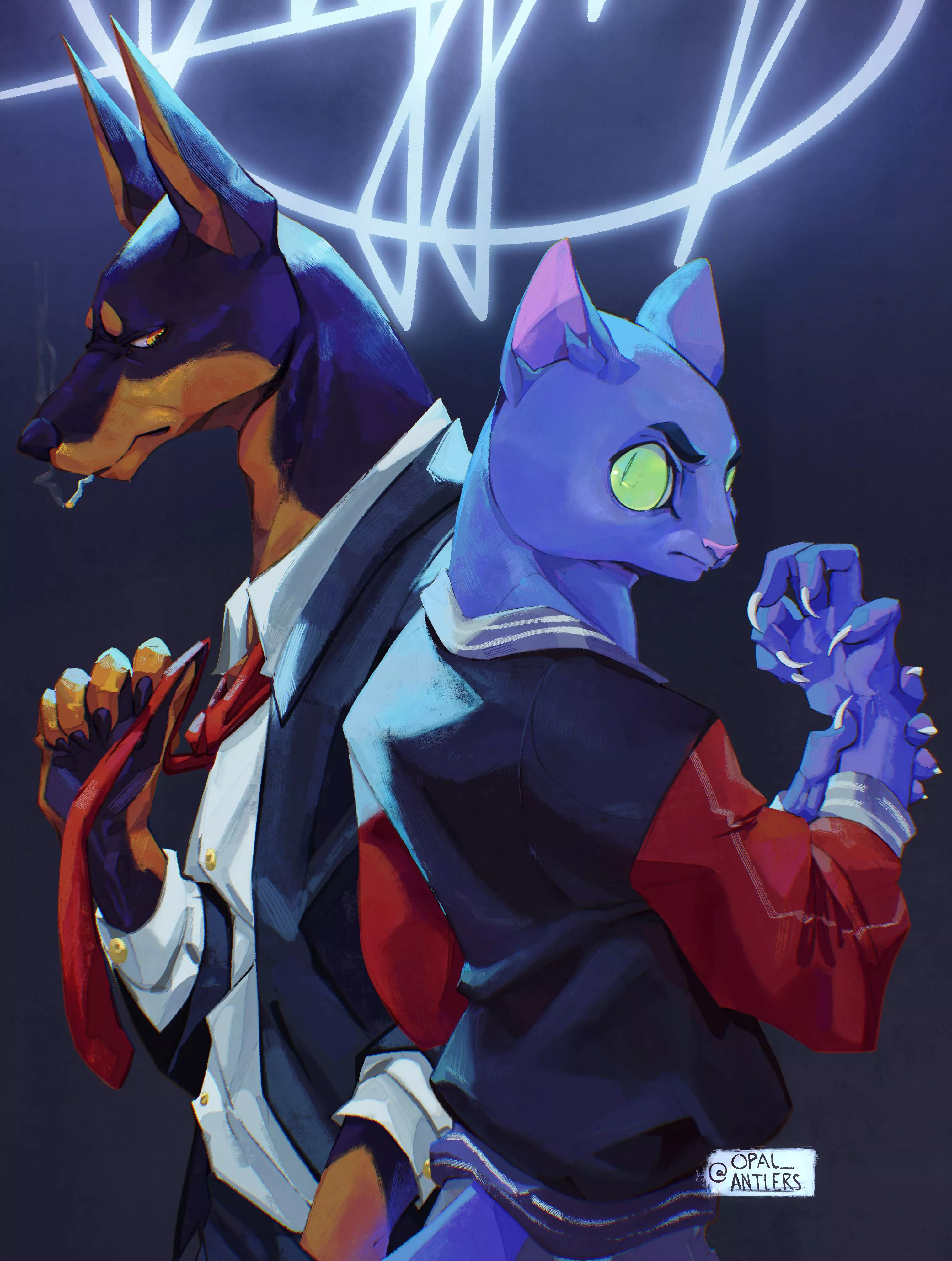Lone Digger (art by me @Opal_antlers over twitter 🌟)