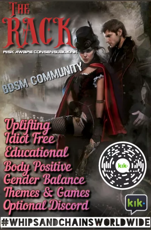 🔗Looking For A Mature Kinky Chat Space?🔗👀 Look No [F]urther! ƬΉΣ ЯΛᄃK (ʀɪꜱᴋ ᴀᴡᴀʀᴇ ᴄᴏɴꜱᴇɴꜱᴜᴀʟ ᴋɪɴᴋ) Is a 5 year established BDSM 18+ Worldwide Multi Group Community on KiK 🔞[Verification & Scree