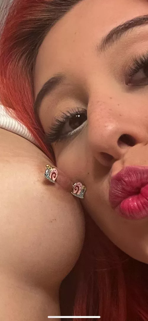 Love my friend’s Gary nip piercings