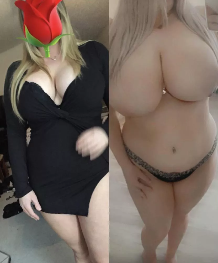 Love my slutty black dress but I’d rather be naked