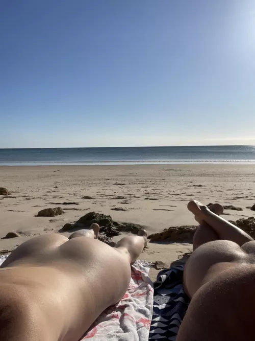 Love the sun on our bums