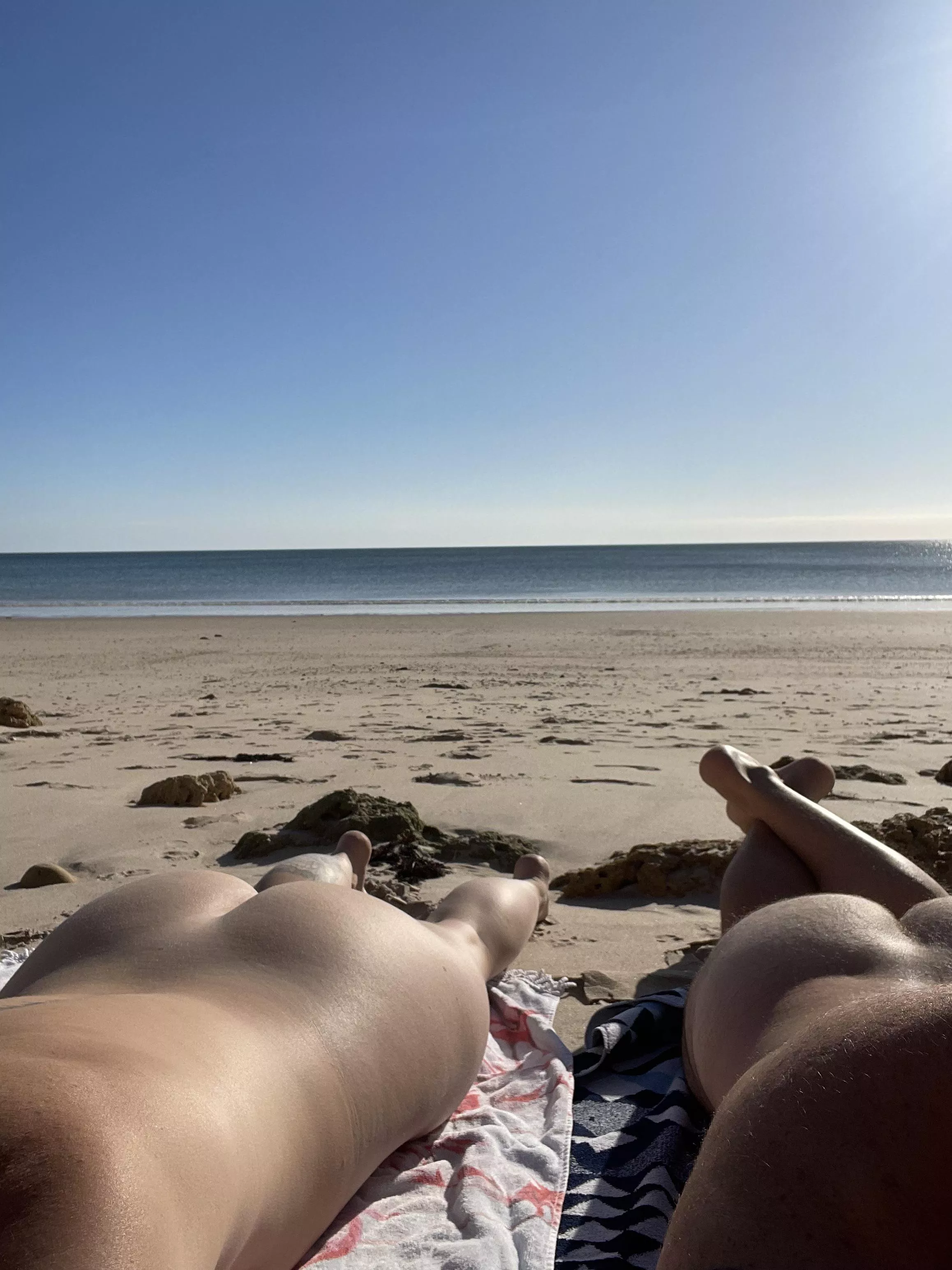 Love the sun on our bums