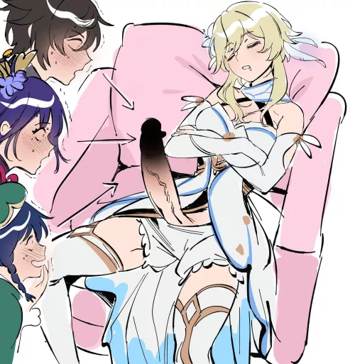 Lumine’s dick is so beautiful 🥰 (MoB ojisan on Twitter)