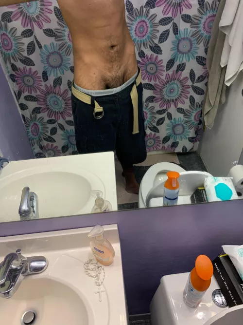 [m]23 (6’7) taking a shower after playing a game of basketball