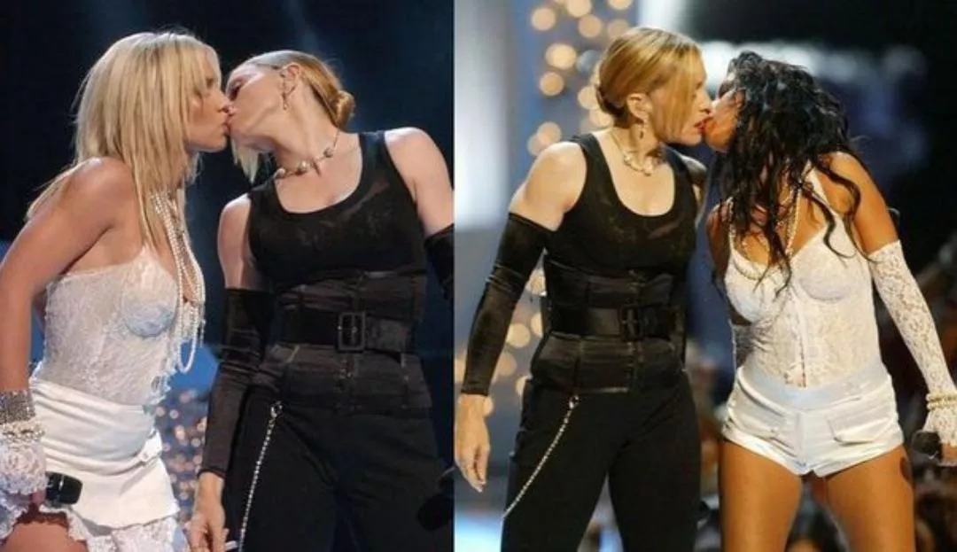 Madonna kisses Brittany and Christina MTV VMA's (2003)