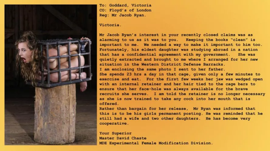 Master David and Victoria Goddard remove another annoyance.