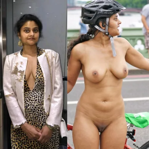 Meenal Jain / Indian Lady Godiva Public Naked Bicycle Ride 200 HD Pics ? Mega Collection (?Dont miss it Full Collection here)👇