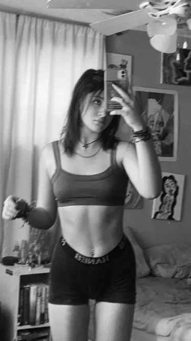 Midriff and sports bra