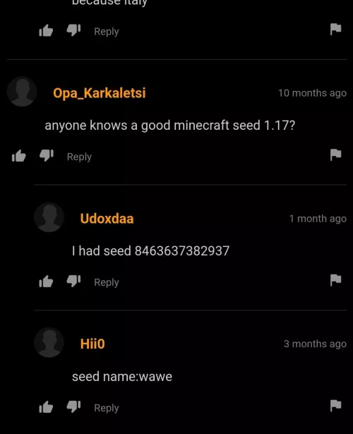 Minecraft seed
