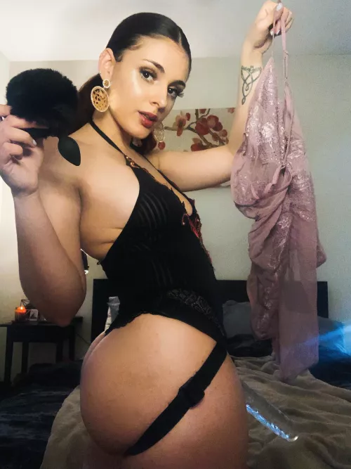 Mommy thinks youβd look so cute wearing this outfit she got you while your on your knees, throat pussy full of her cock π