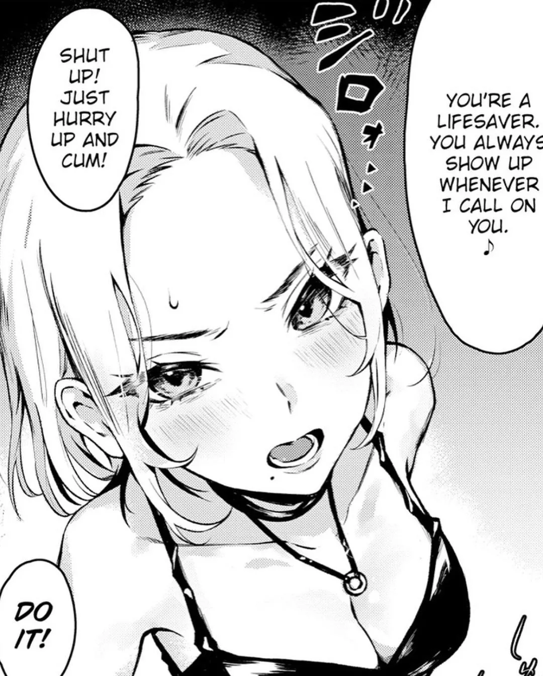 Mono : sfx, black bra, black lingerie, gyaru, gal, blonde, black pendant, necklace, blushing, 1girl, cleavage, shirtless, small hair,  Mono : sfx, black bra, black lingerie, gyaru, gal, blonde, black pendant, necklace, blushing, 1girl, cleavage, shirtless, small hair,