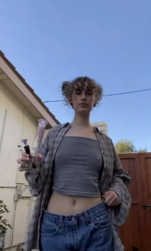 Morning smoke braless of course