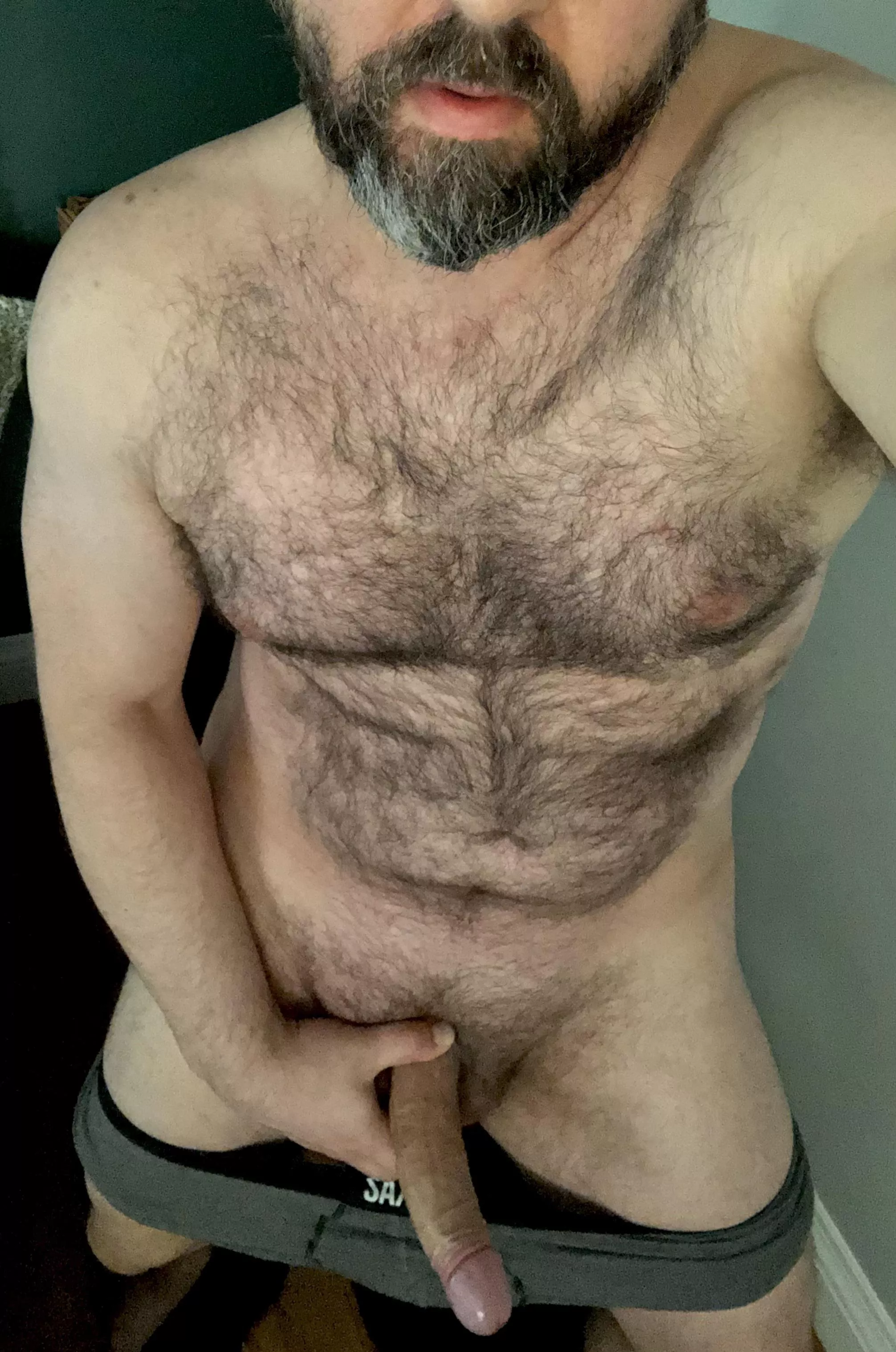 Mostly black but some grey is coming through, and a cock that throbs when it’s cumming inside you.