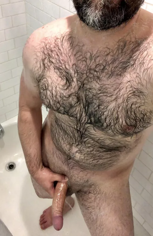 My beard can be used like a luffa to scrub clean your body, and my boner can get those hard to reach areas.