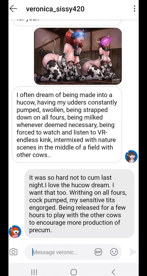 my best sissy girlfriend and I, just discussing sissy things. It's a simple, happy and horny world we live in 🌎 💕🙃💕😏💕