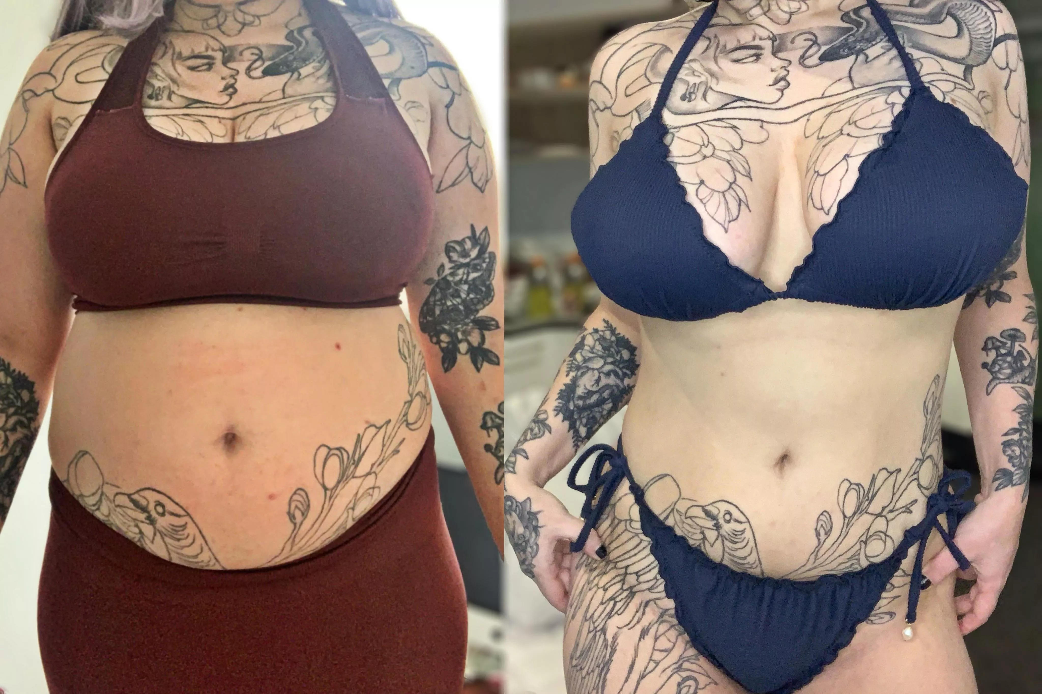 My body transformation so far, just with weight loss :) Gravity isn't kind  so I'm really hoping to get a new pair of tits asap! nudes by spaghetti_thot