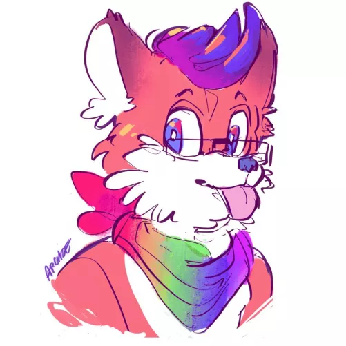 My brother made this little sketch of me while on a flight. They hadn't drawn any sort of furry artwork before and wanted to challenge themselves. I'd say they did a pretty good job :D