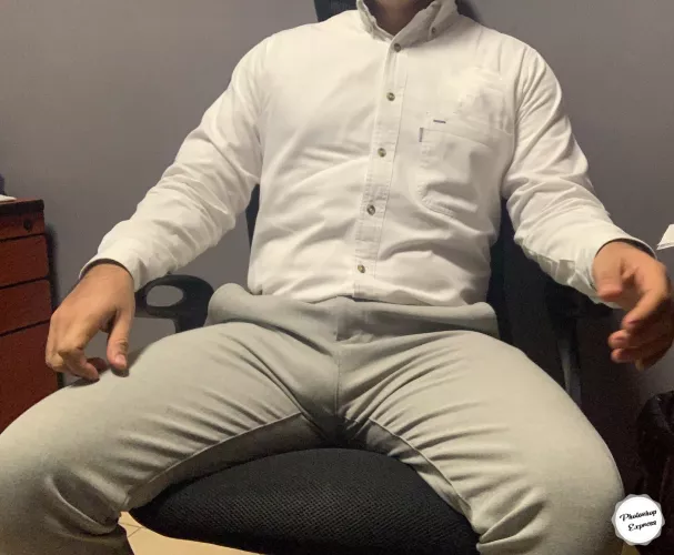 My bulge @ the office. You think anyone will notice?