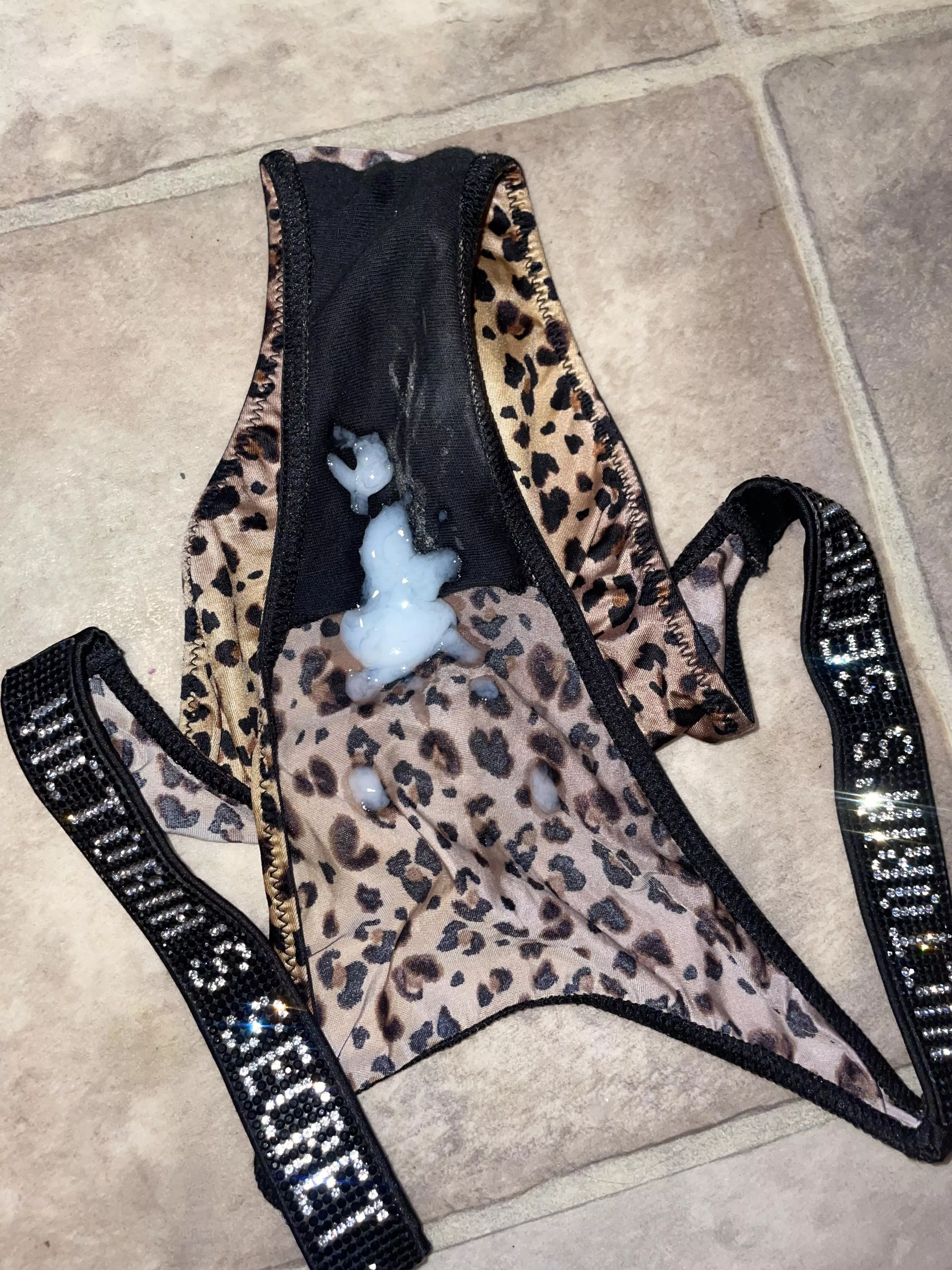 My cum on top of hers.