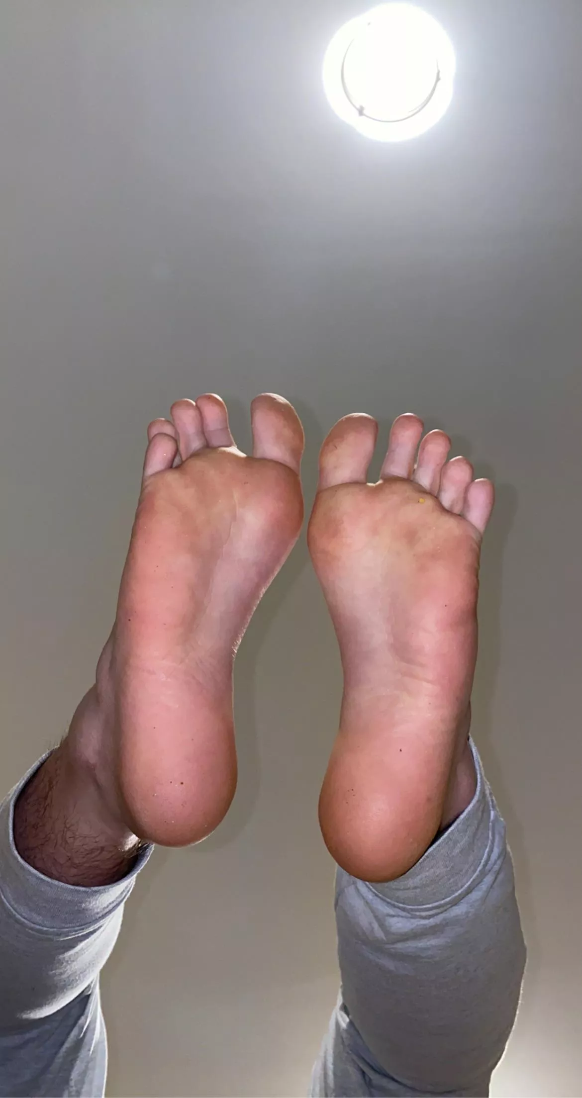 My feet needed some air after being cooped up in socks all day ;)