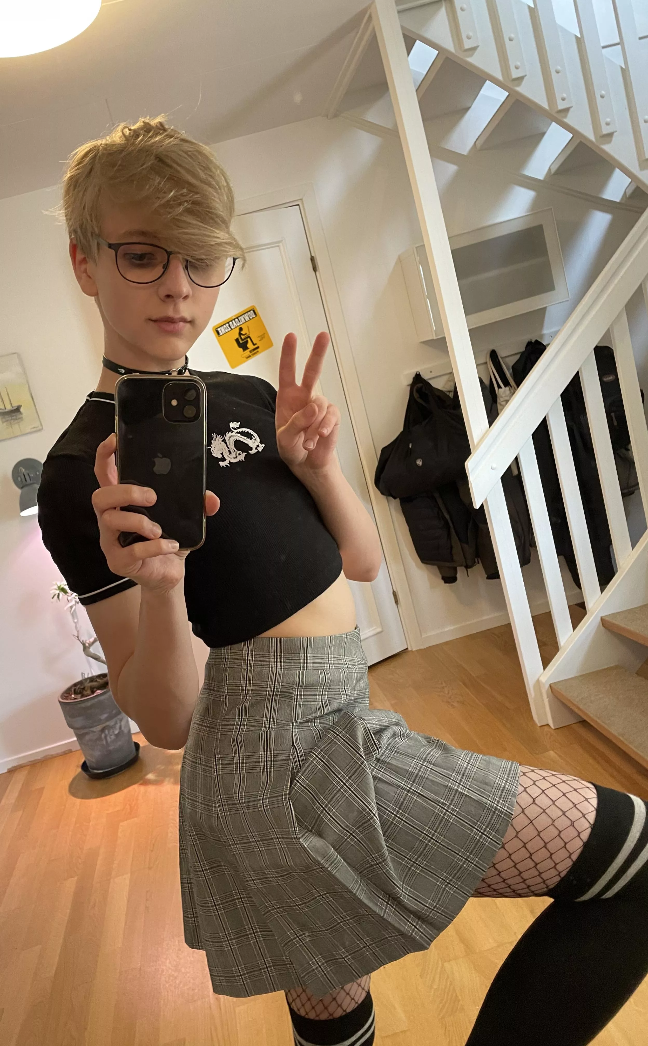 My first outfit is finally here!! Do you think I got what it takes to be a good femboy?