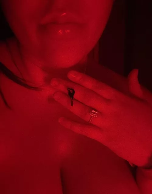 My girlfriend loves teasing me with the key to my cage