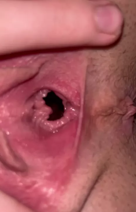 My hole is so stretched out! Do you want me to open it wider for you?