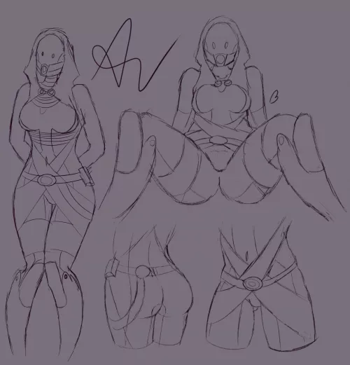My little sketches with Tali. Maybe this will make you happy.