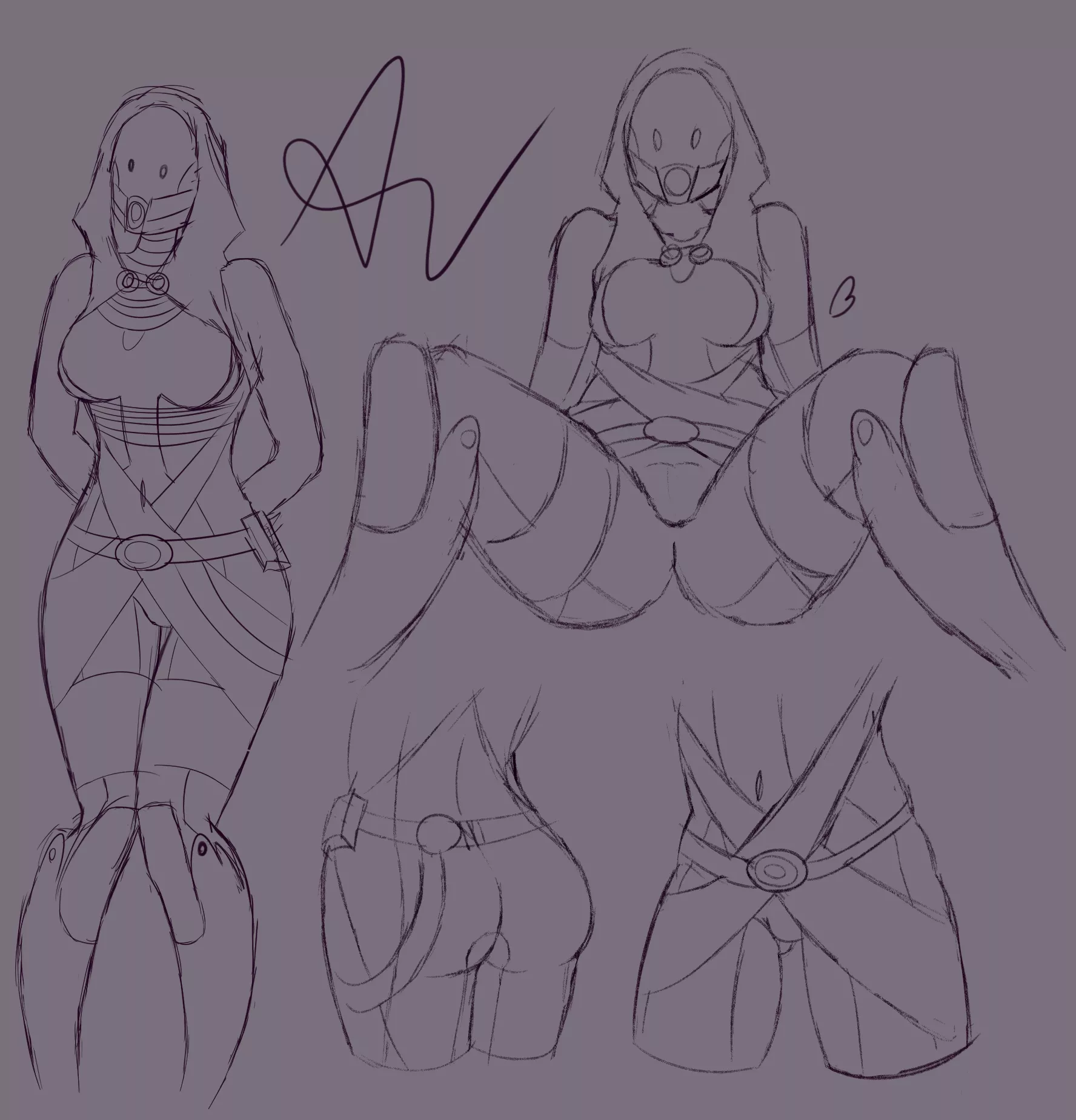My little sketches with Tali. Maybe this will make you happy.