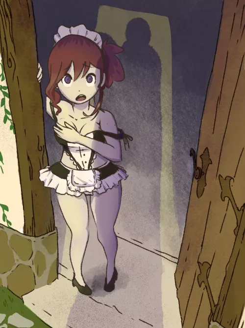 “My master owes you money? He’s not home though. Oh, you want another form of payment?”