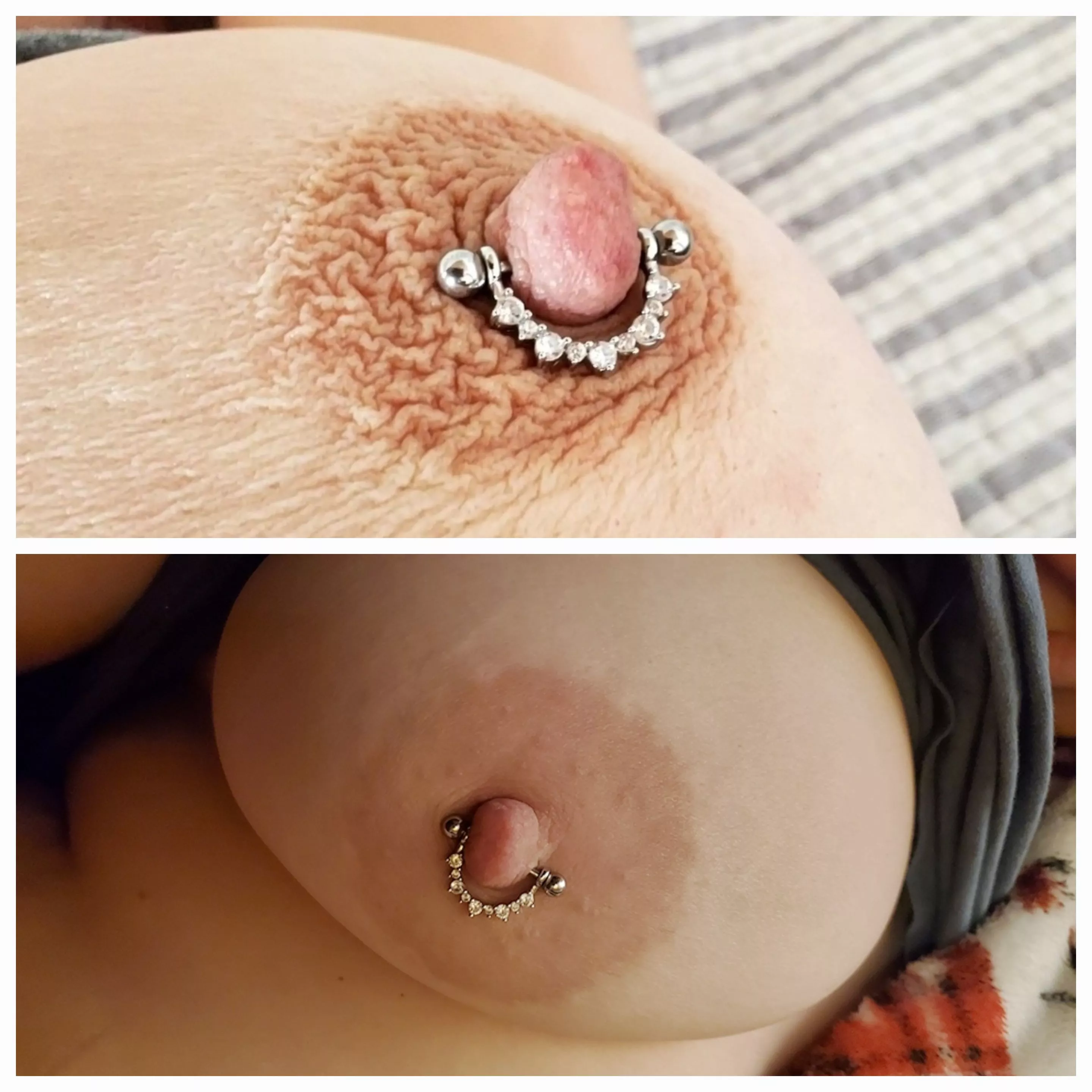 My nips are always huge but my areolas are adjustable to your liking 😘