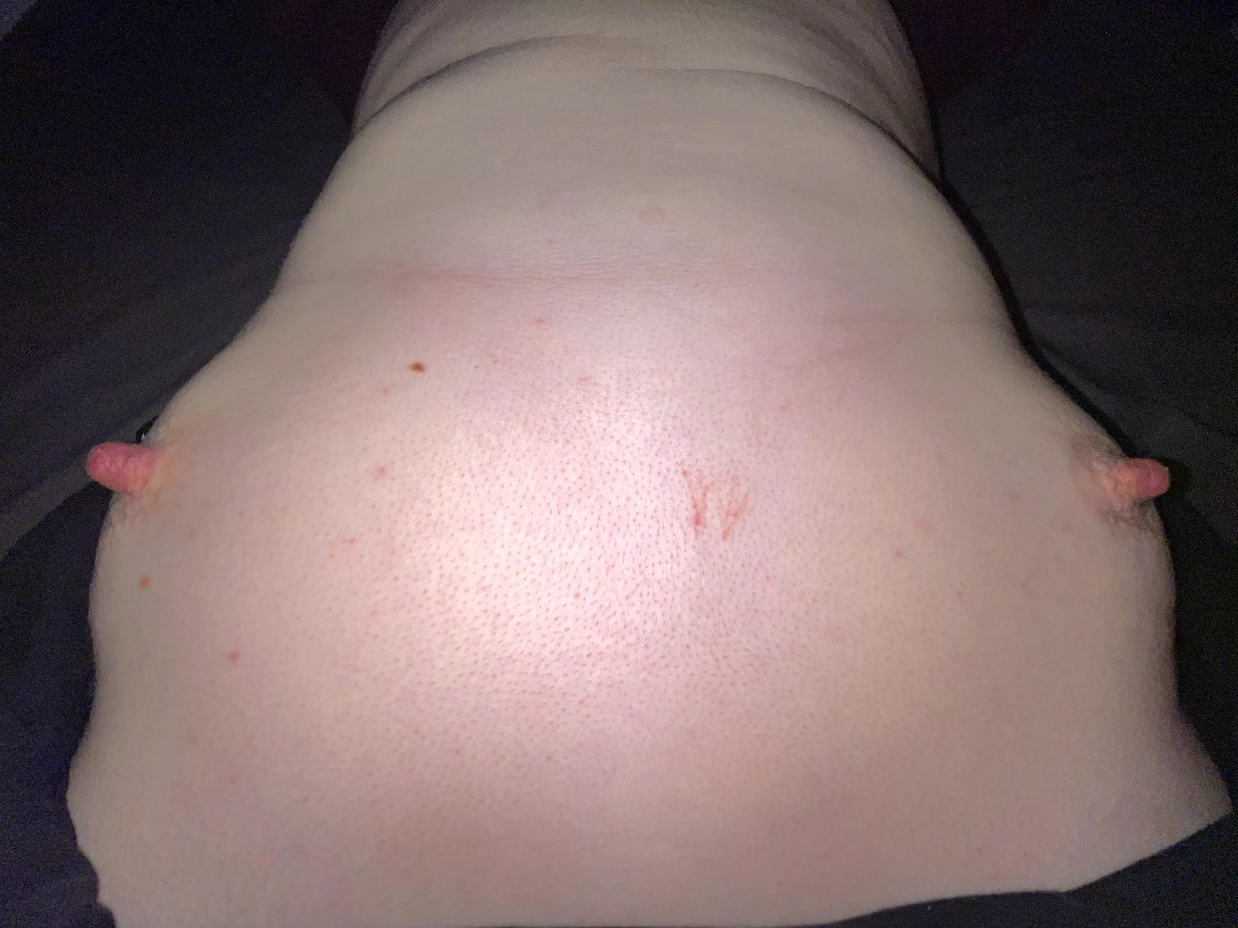 My nips in the evening after a night of pumping (i stretched them with my hands a little bit for the photo) what you guys think?