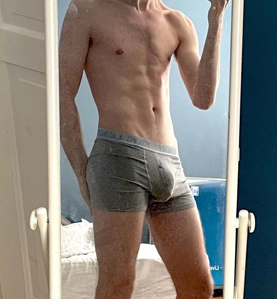 my soft cock bulging and stretching my boxers is such a good feeling