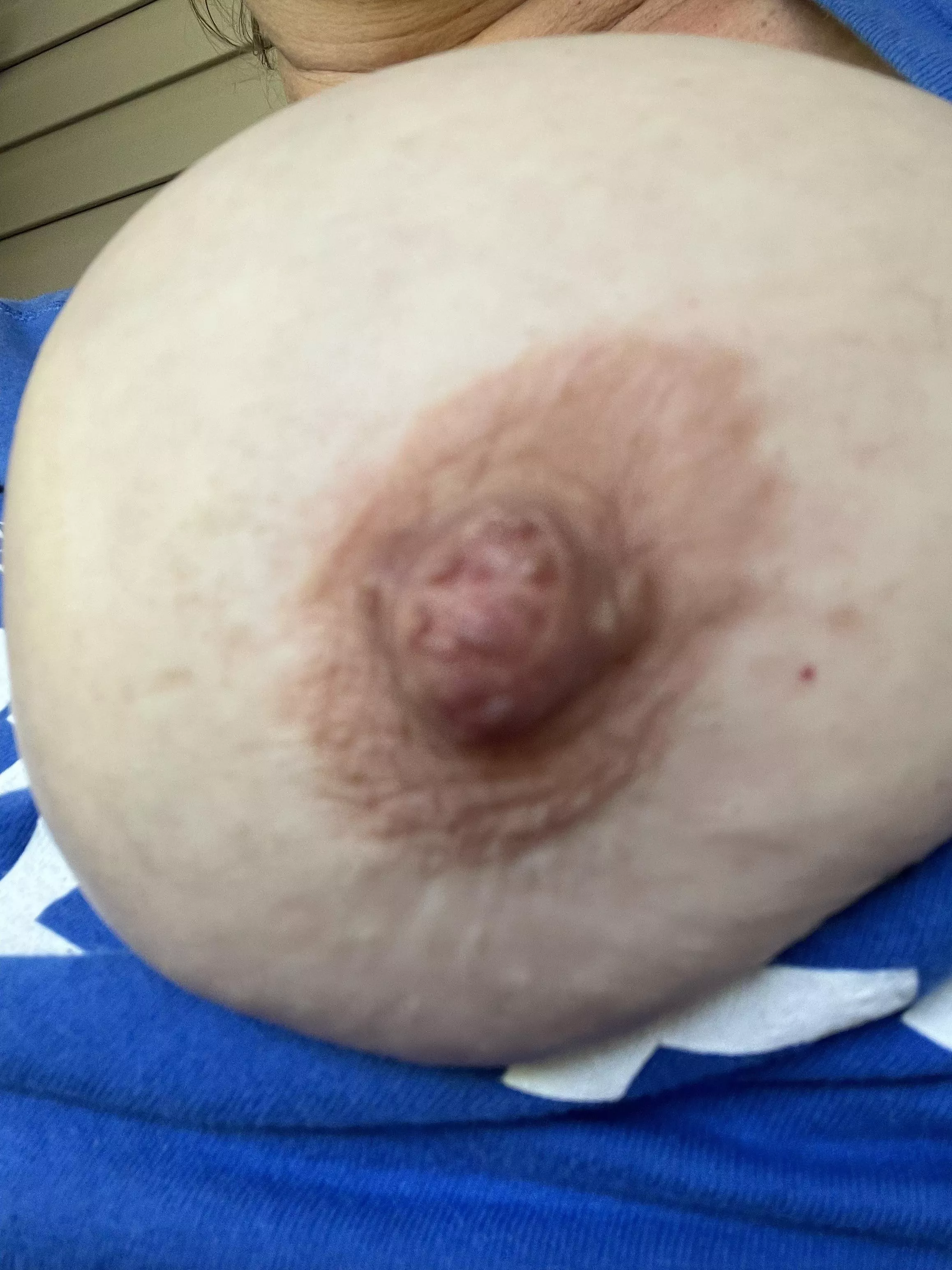 My wife’s thick nipple