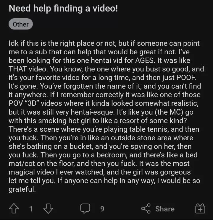 need help finding a video